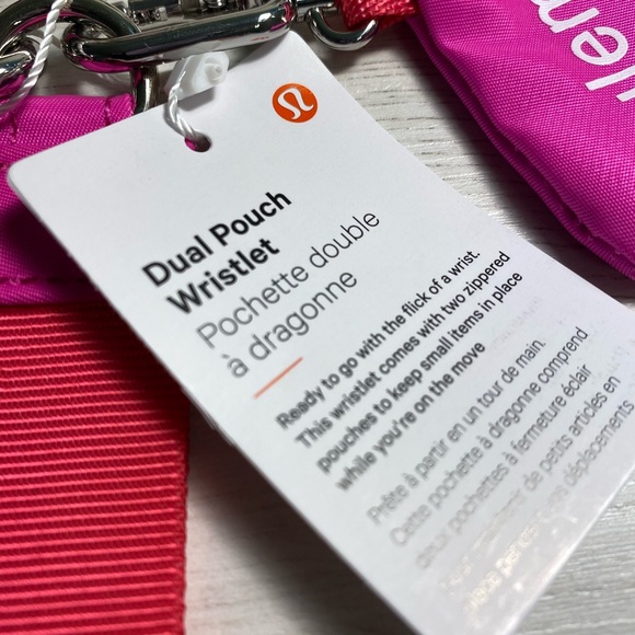 Lululemon Pink and Red Dual Pouch Wristlet - Picture 2 of 4